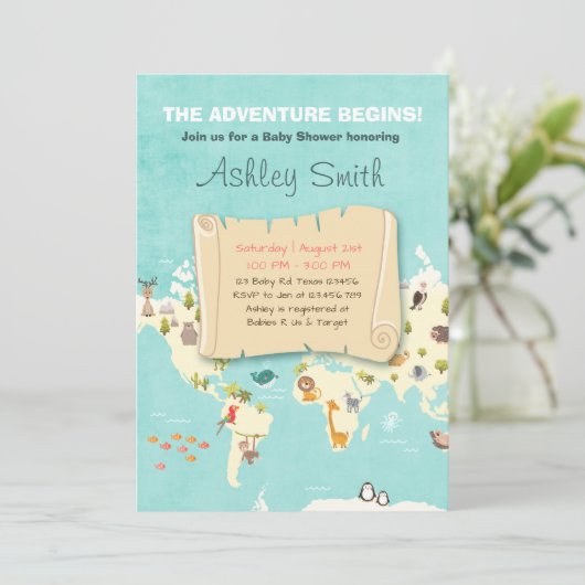 冒険が始まるシャワー招待状旅行場所 招待状 (スタンド正面)