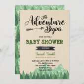冒険が始まるシャワー招待状 招待状 (正面/裏面)
