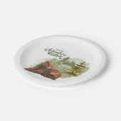 冒険が始まるタイポグラフィ素朴クマ ペーパープレート (アングル)