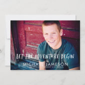 冒険が始まるフォト卒業パーティー招待状 招待状 (正面)