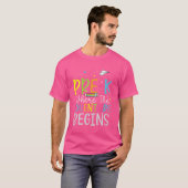 冒険が始まるプレkの初日 tシャツ (正面フル)