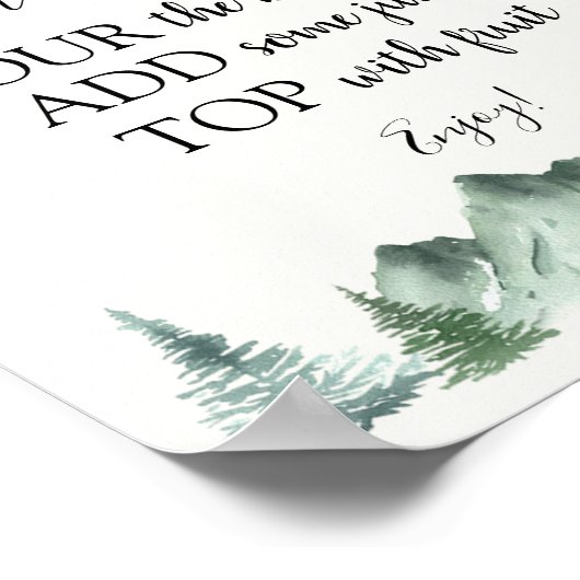 冒険が始まるベアモモモザバードリンク看板 ポスター (角)