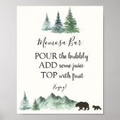 冒険が始まるベアモモモザバードリンク看板 ポスター (正面)