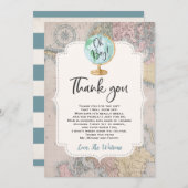 冒険が始まるベビーシャワーサンキューカード サンキューカード (正面/裏面)