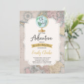 冒険が始まるベビーシャワー招待状マップシャワー 招待状 (スタンド正面)