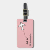 冒険が始まるミニマルバチェロレッテ ラゲッジタグ (正面縦)