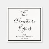 冒険が始まるミニマル | ナプキ結婚ンス スタンダードカクテルナプキン (正面)