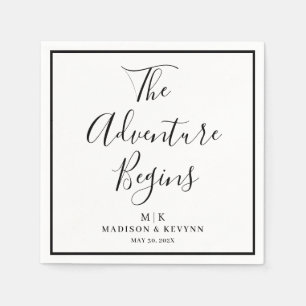 冒険が始まるミニマル   ナプキ結婚ンス スタンダードカクテルナプキン