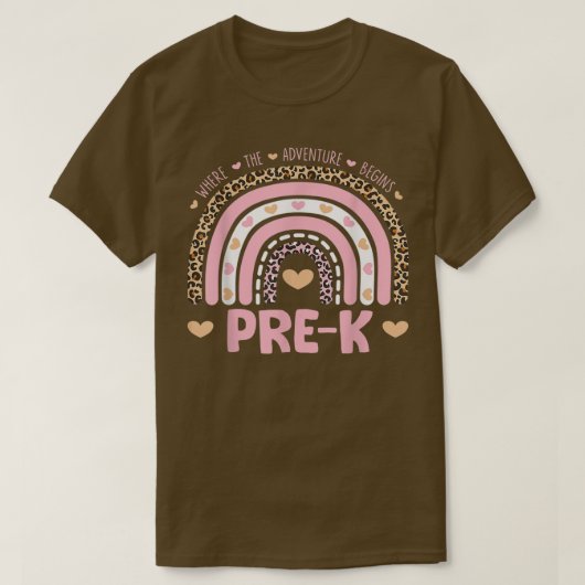 冒険が始まるレオパード・レインボープレ Tシャツ (デザイン正面)