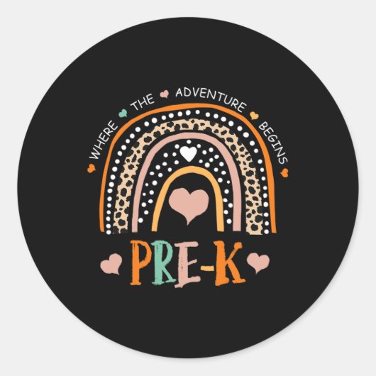 冒険が始まるレオパード・レインボープレK ラウンドシール (正面)