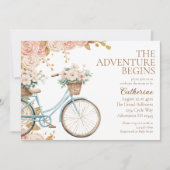 冒険が始まるヴィンテージバイクベビーシャワー 招待状 (正面)