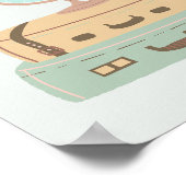 冒険が始まる世界地図ベビーシャワーへようこそ ポスター (角)