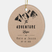 冒険が始まる初めてのクリスマス写真 セラミックオーナメント (左)