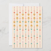 冒険が始まる可愛いトライバルTeeピーベイビーシャワー 招待状 (裏面)