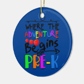 冒険が始まる場所k子供保育園 セラミックオーナメント (左)