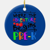 冒険が始まる場所k子供保育園 セラミックオーナメント (裏面)