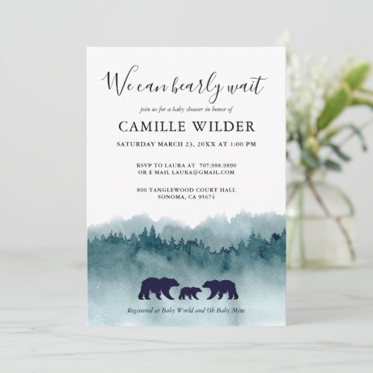 冒険が始まる山々が赤ちゃんシャワーを浴びる 招待状 (スタンド正面)