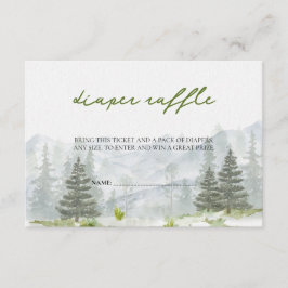 冒険が始まる山林おむつラッフル エンクロージャーカード