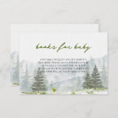 冒険が始まる山林の本ベビー エンクロージャーカード (正面/裏面)