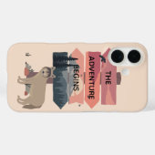 冒険が始まる旅行の案内標識 荒野 Case-Mate iPhoneケース (裏面 (横))