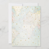 冒険が始まる旅行カップル赤ちゃんシャワー 招待状 (裏面)