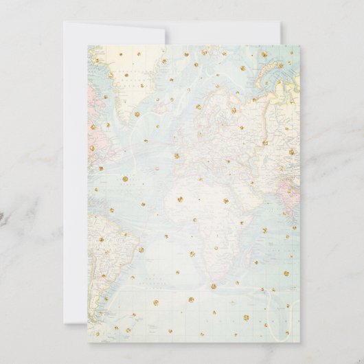 冒険が始まる旅行カップル赤ちゃんシャワー 招待状 (裏面)