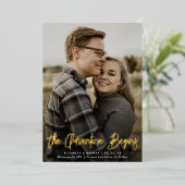 冒険が始まる日付の写真を保存 箔招待状 (立ち正面)