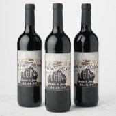 冒険が始まる日付を保存 ワインラベル (ボトル)