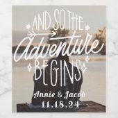 冒険が始まる日付を保存 ワインラベル (シングルラベル)