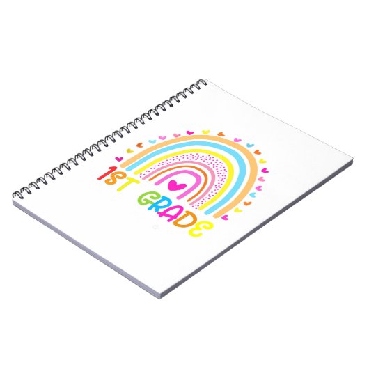 冒険が始まる最初のグレードの虹 ノートブック (左側)