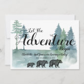 冒険が始まる水の色がベビーシャワー 案内状 (正面)