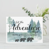 冒険が始まる水の色がベビーシャワー 案内状 (スタンド正面)