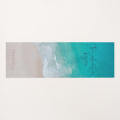 冒険が始まる熱帯砂ビーチ海 ヨガマット (裏面(横))