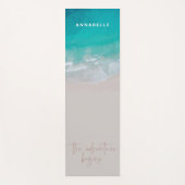 冒険が始まる熱帯砂ビーチ海 ヨガマット (正面)