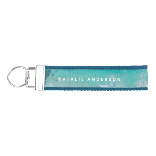 冒険が始まる熱帯砂ビーチ海 リストバンドキーホルダー (鍵左)