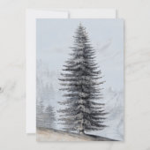 冒険が始まる素朴ウッドランドに赤ちゃんシャワー 招待状 (裏面)