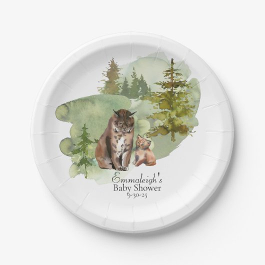 冒険が始まる素朴リンクス ペーパープレート (正面)