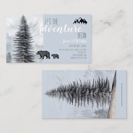 冒険が始まる素朴森の冒険ガイド 名刺 (正面/裏面)