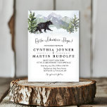 冒険が始まる素朴結婚式招待状 招待状<br><div class="desc">Bear Landscape Artwork by: www.etsy.com/shop/GraphicBlueBird</div>
