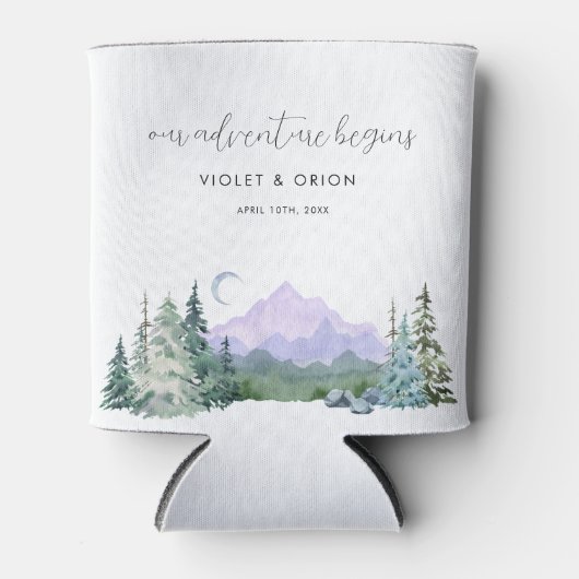 冒険が始まる結婚式の引き出物 缶クーラー (正面)