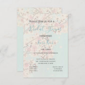 冒険が始まる花の木のブライダルシャワー 招待状 (正面/裏面)