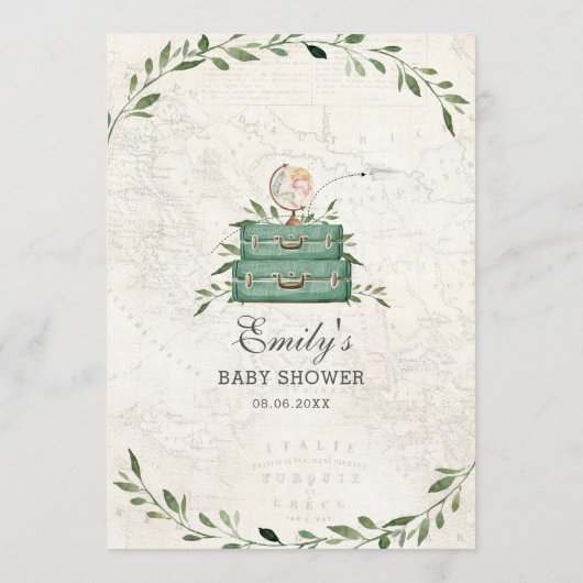 冒険が始まる荷物緑のマップ結婚のメニュー プログラム (裏面)