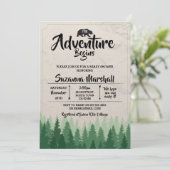 冒険が始まる赤ちゃんのシャワー熊の冬 招待状 (スタンド正面)