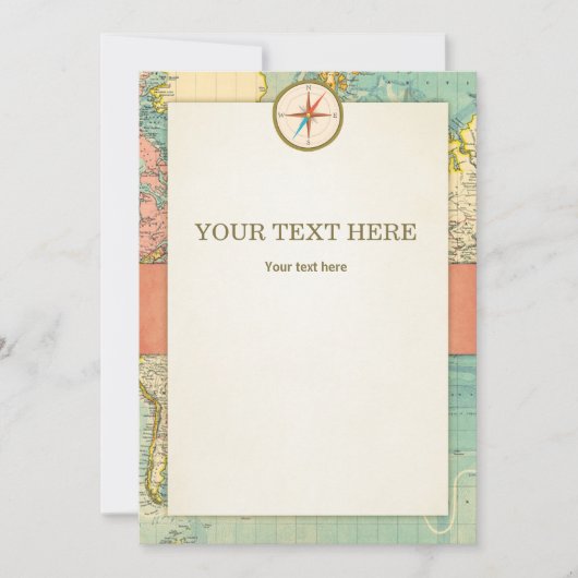 冒険が始まる赤ちゃんシャワーカードテーブルの看板 招待状 (正面)