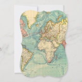 冒険が始まる赤ちゃんシャワー招待グローブマップ 招待状 (裏面)