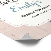 冒険が始まる赤ちゃんシャワー歓迎サイン ポスター (角)