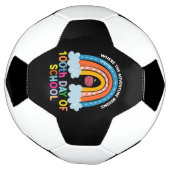 冒険が始まる100日頭が切れる サッカーボール (回転)