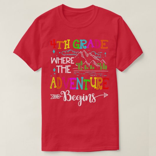 冒険が始まる4年生 Tシャツ (デザイン正面)