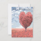 「冒険が始まる」|ピンクハートブライダルシャワー 招待状 (裏面)