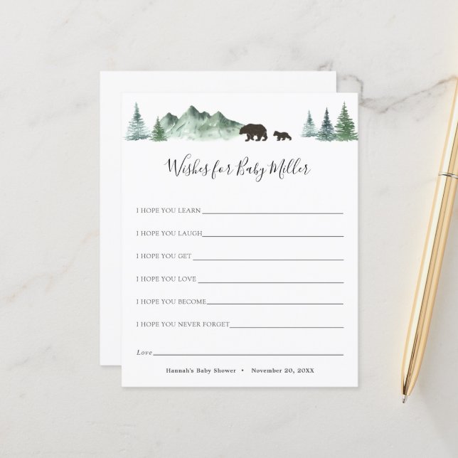 冒険が始まる、ベビーを願う (正面/裏面インサイチュ)